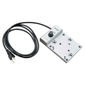 Rectangular metal device with attached electrical cord