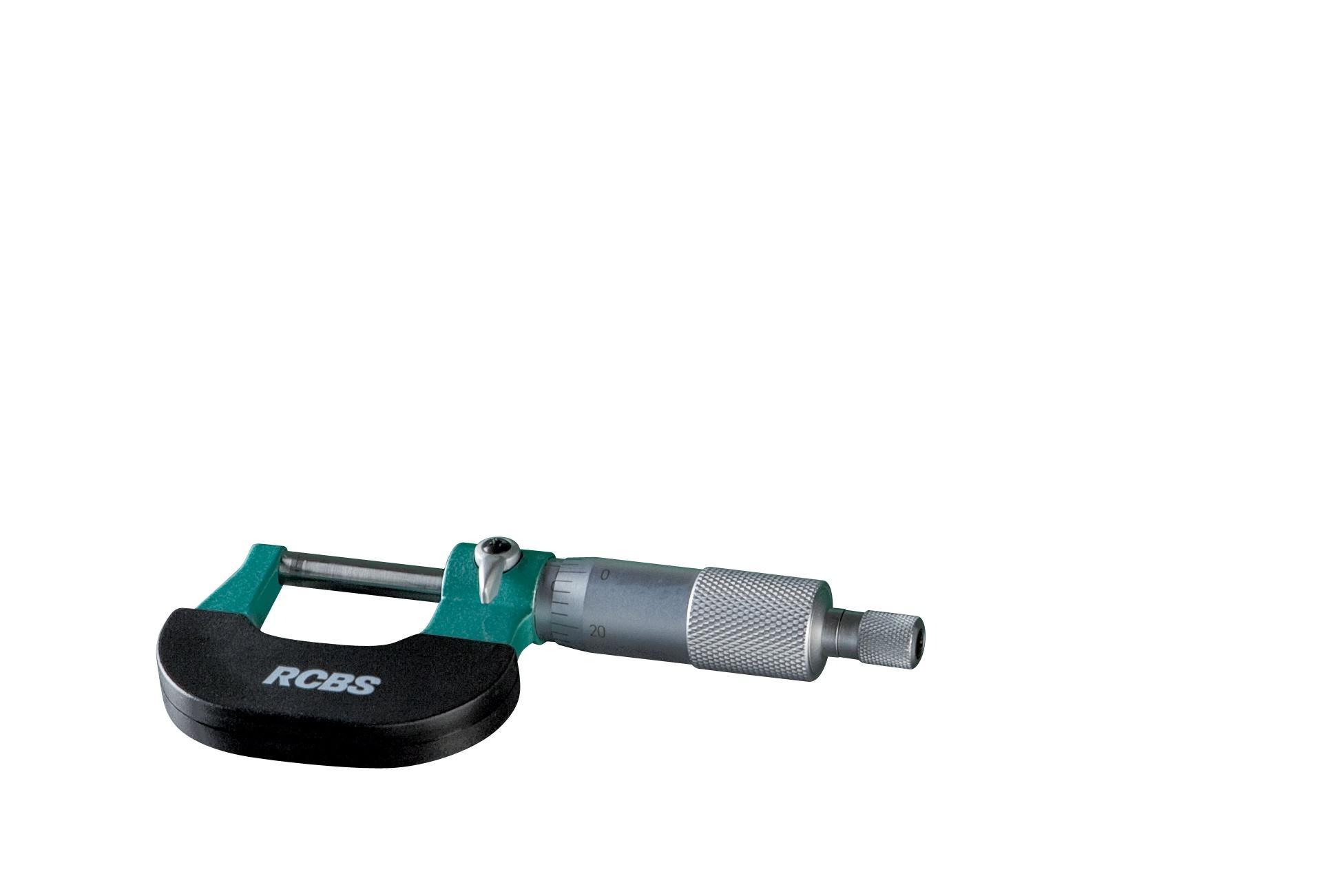 Green and silver micrometer for precise measurements.
