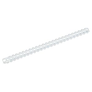 Clear plastic strip with circular holes