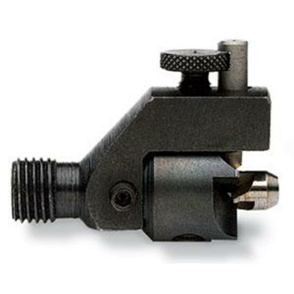 Metal machinery part, side view
