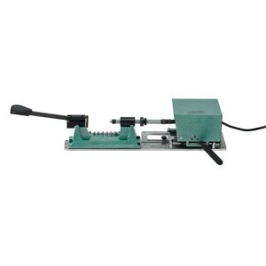 Green manual bead roller on white background