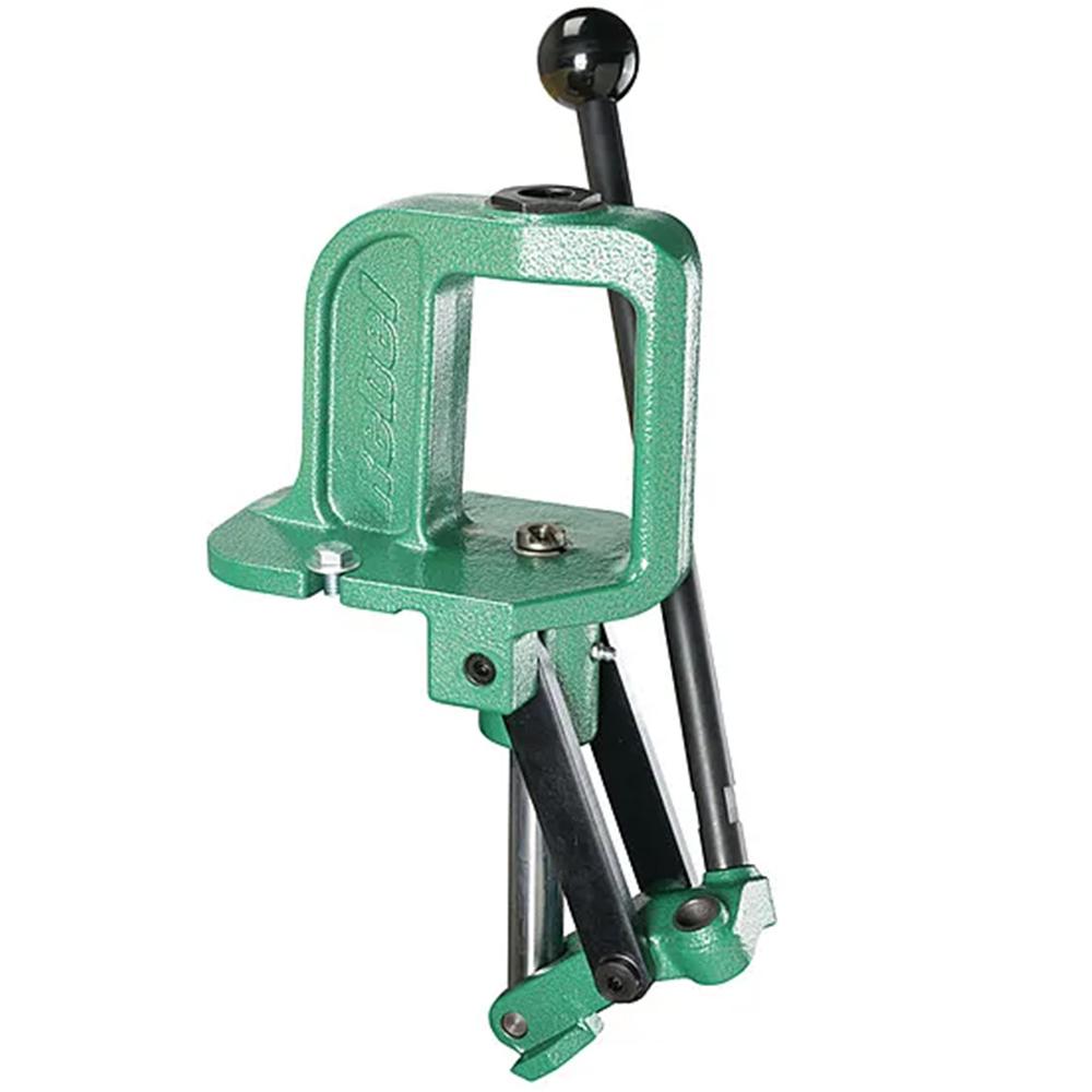 Green reloading press with handle and lever
