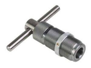 Metal reloading die with T-handle adjustment