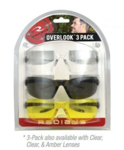 Radians Overlook 3-Pack safety glasses in three styles.