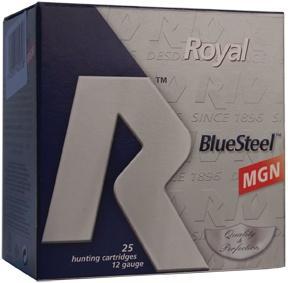 Royal BlueSteel MGN 12-gauge hunting cartridges box