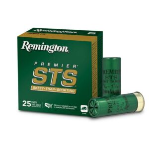 Remington STS shotgun shell box and cartridges.