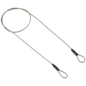 Steel security cable with looped ends