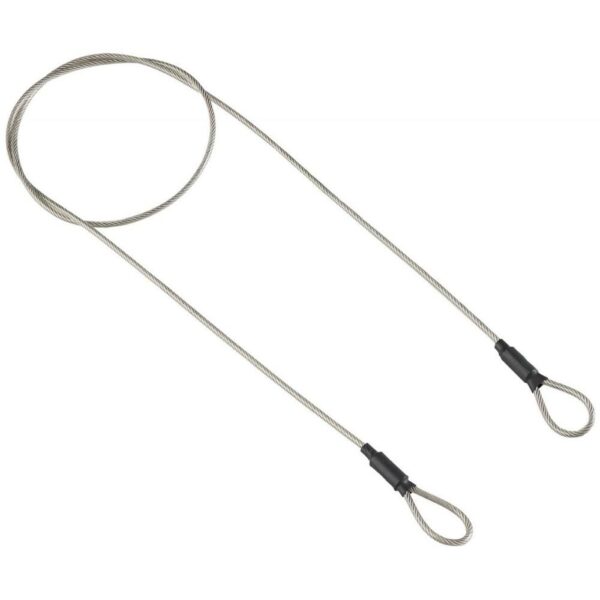 Steel security cable with looped ends