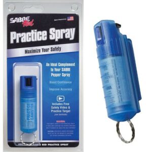 SABRE practice spray for safety training.