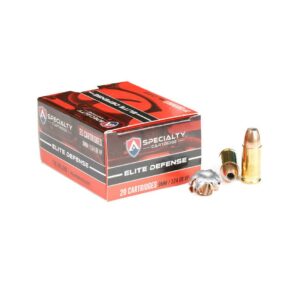 Box of specialty 9mm cartridges