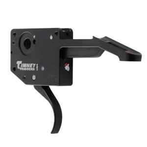 Black adjustable rifle trigger mechanism