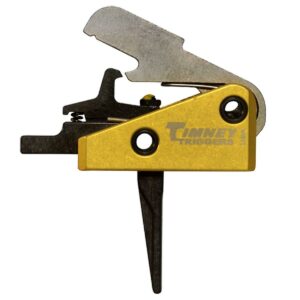 Gold rifle trigger with visible mechanism