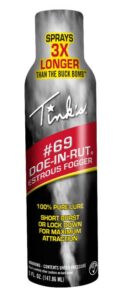Tink's deer lure spray can, Doe-in-Rut scent.