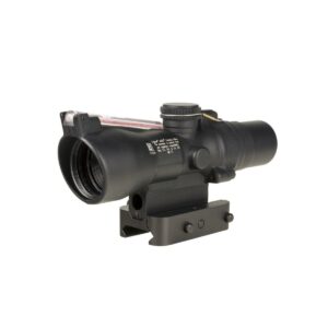 Black rifle scope with mounting base