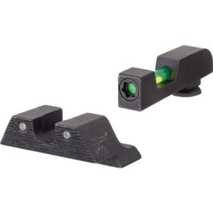 Trijicon night sight set with green illumination.