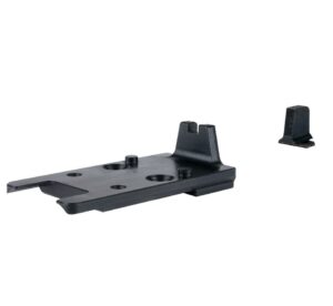 Black metal mounting plate and bracket