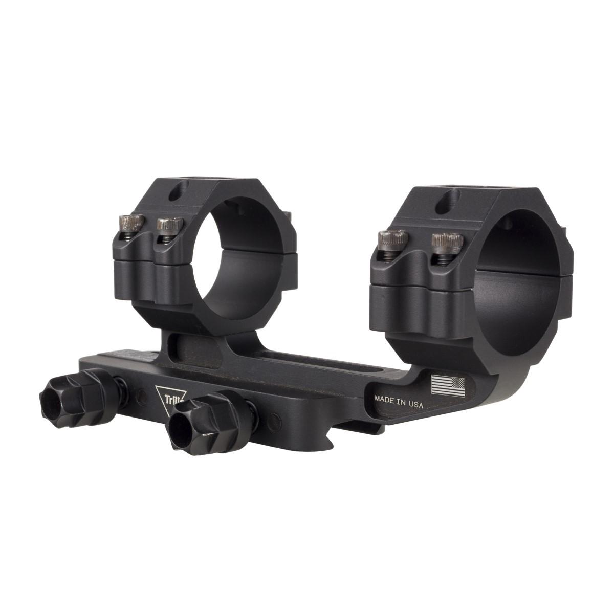 Black rifle scope mount with dual rings