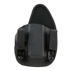 Black holster with belt clips