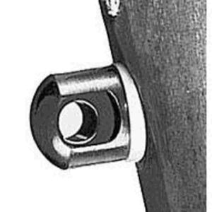 Black and white metal mechanical component close-up.