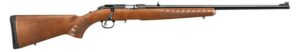 Wooden stock hunting rifle, side view