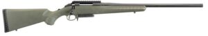 Bolt-action rifle with green stock