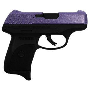 Purple Ruger handgun on white background