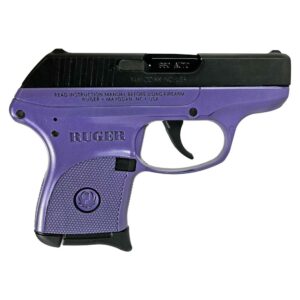 Purple Ruger handgun on white background