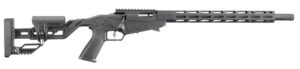 Ruger precision rifle, black, long barrel.
