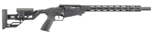 Ruger precision rifle, black, long barrel.