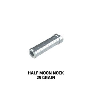 Half Moon Nock, silver, 25 grain weight.