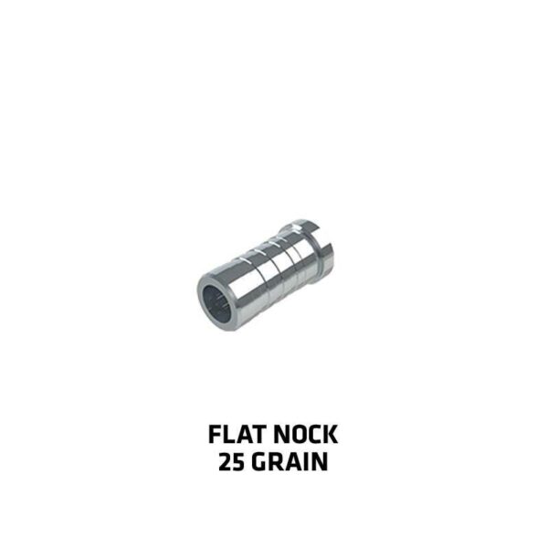 Silver flat nock, 25 grain weight