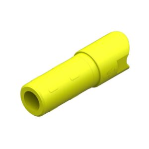 Yellow insulated wire connector, cylindrical shape