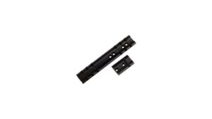 Black metal rail mount with holes