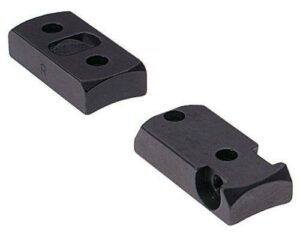 Black metal scope mount bases for rifles
