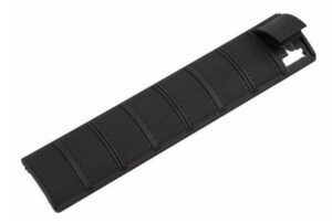 Black textured cover panel with clips