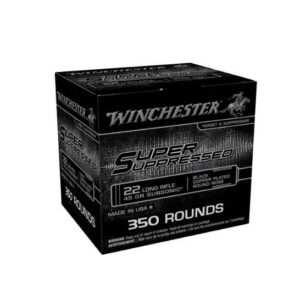 Winchester Super Suppressed Subsonic Rimfire Ammunition .22 LR 45gr CPRN 1090 fps 350/ct