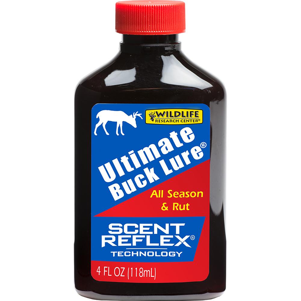 Ultimate Buck Lure scent bottle for hunting.