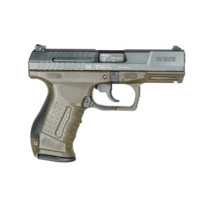Handgun with black and tan coloring