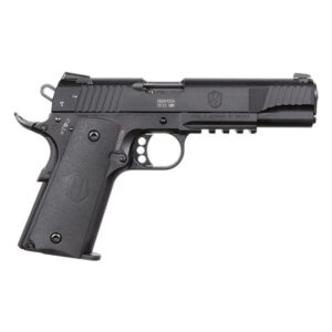 Black semi-automatic pistol side view