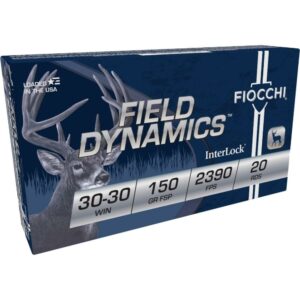 Fiocchi Field Dynamics 30-30 Winchester ammunition box