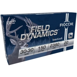 Fiocchi Field Dynamics 30-30 Winchester ammunition box