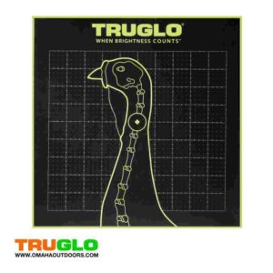 TRUGLO turkey shooting target with grid pattern.