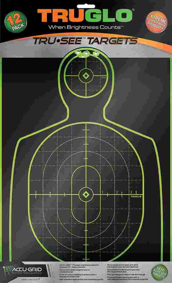 TruGlo shooting target with grid patterns