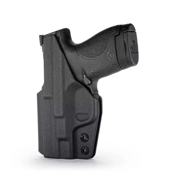 Black pistol in a holster