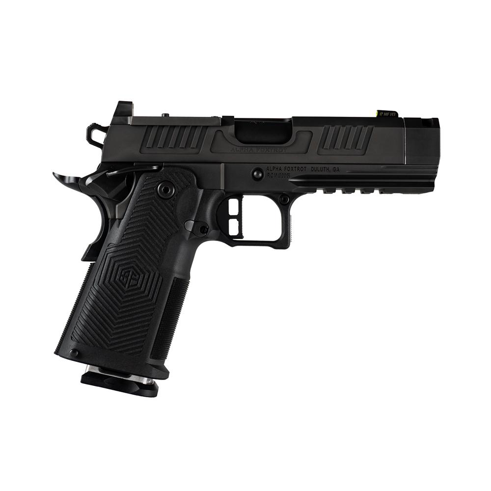 Alpha Foxtrot AF1911-Romulus Handgun 9mm Luger 17rd (1) & 20rd (1) Magazine 3.5" Compensated Threaded Barrel Black MOS Cut