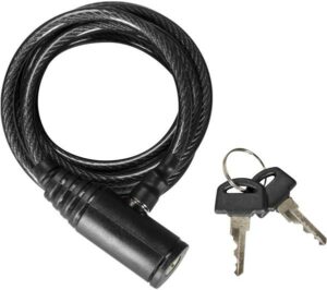Bike lock cable with keys