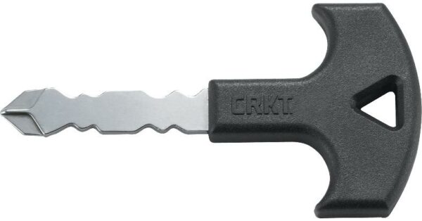 T-shaped multi-tool key with black handle.