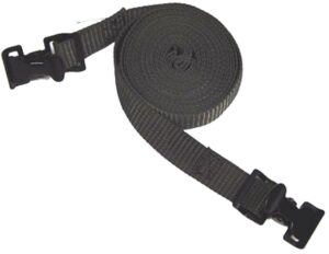 Black adjustable strap with buckle