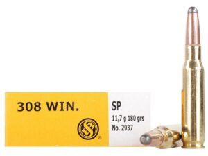 Sellier & Bellot Rifle Ammunition .308 Win 180 gr SP - 20/box