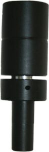 Black cylindrical mechanical component, industrial part